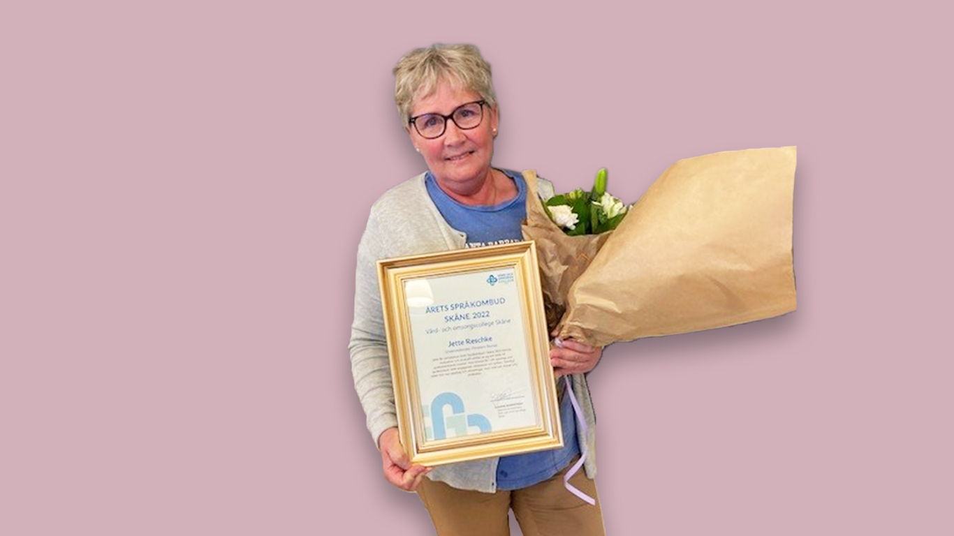 Jette fick utmärkelsen Årets språkombud i Skåne